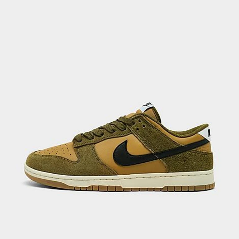 Nike Men's Dunk Low Retro SE Casual Shoes in Ochre/Black/Olive Flak Size: 7.5
