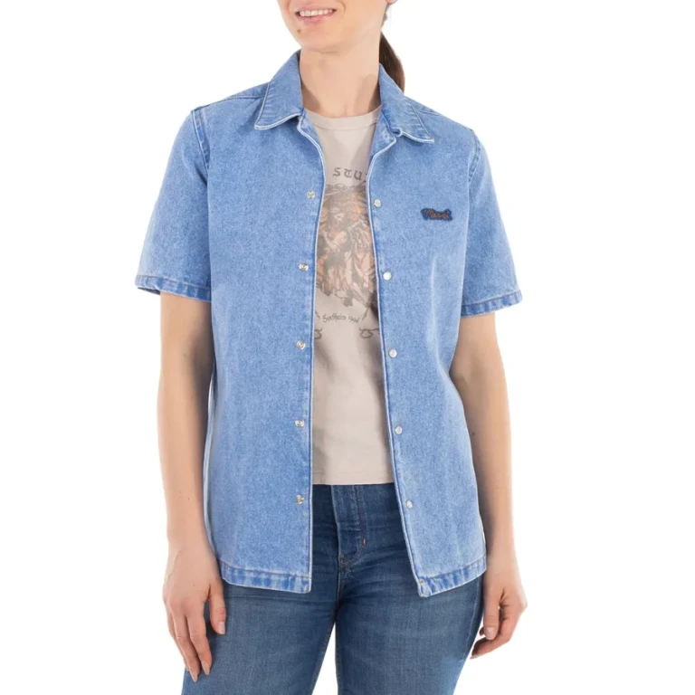 Marni Short Sleeve Denim Logo Shirt