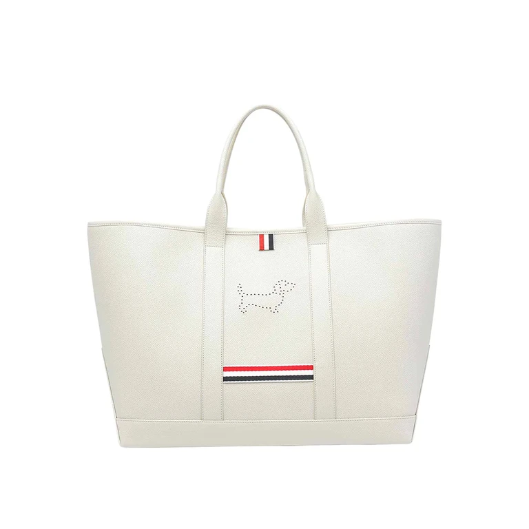 Thom Browne Sac Cabas - Blanc