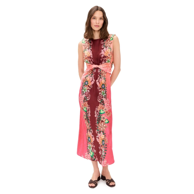 SALONI Gwen Dress Fiori Border Plmt 0