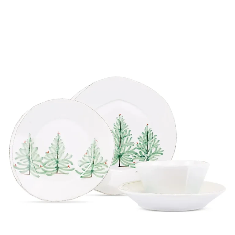 Vietri Lastra Holiday Four-Piece Place Setting