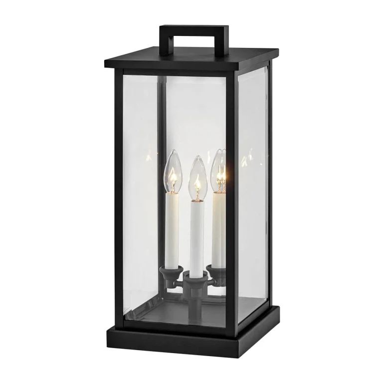 Black LED Pier Mount from the Weymouth Collection