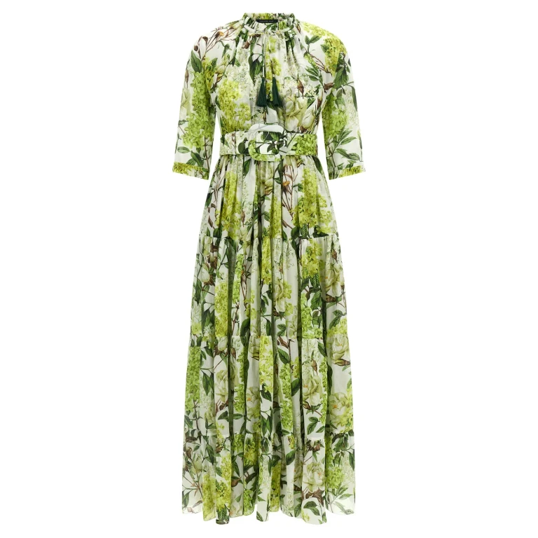Samantha Sung eden Long Dress In Cotton Muslin With All Print