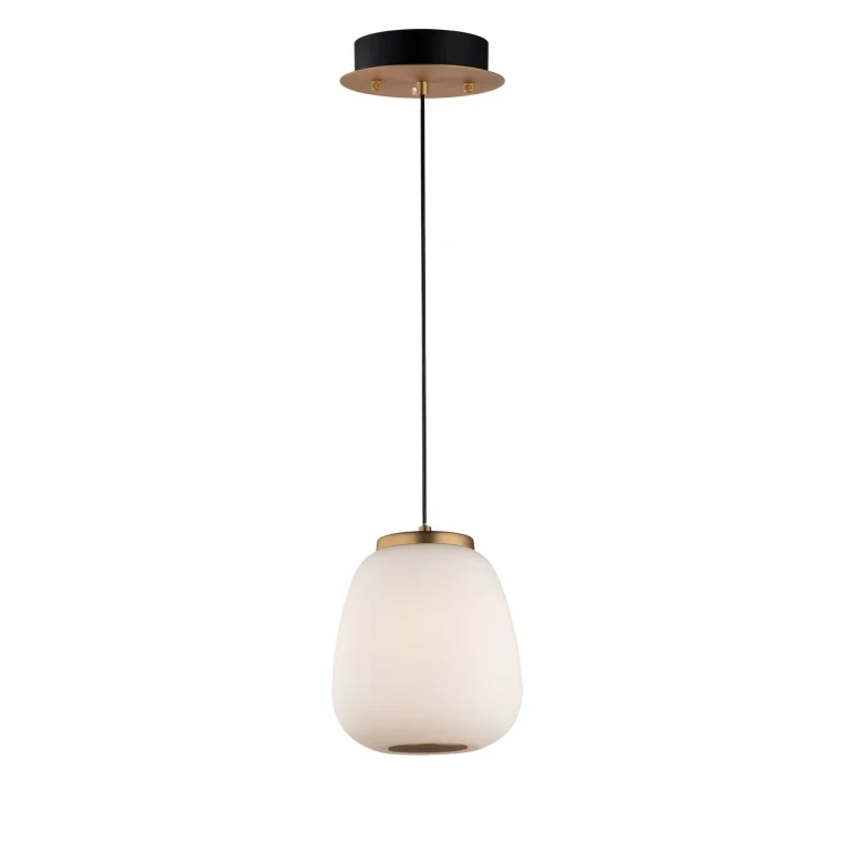 Soji 2-Light LED Pendant in Black with Gold