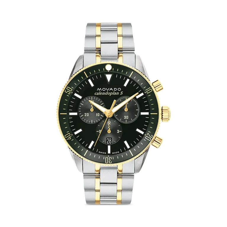 Movado Calendoplan S Two Tone Stainless Steel Chronograph, 42mm