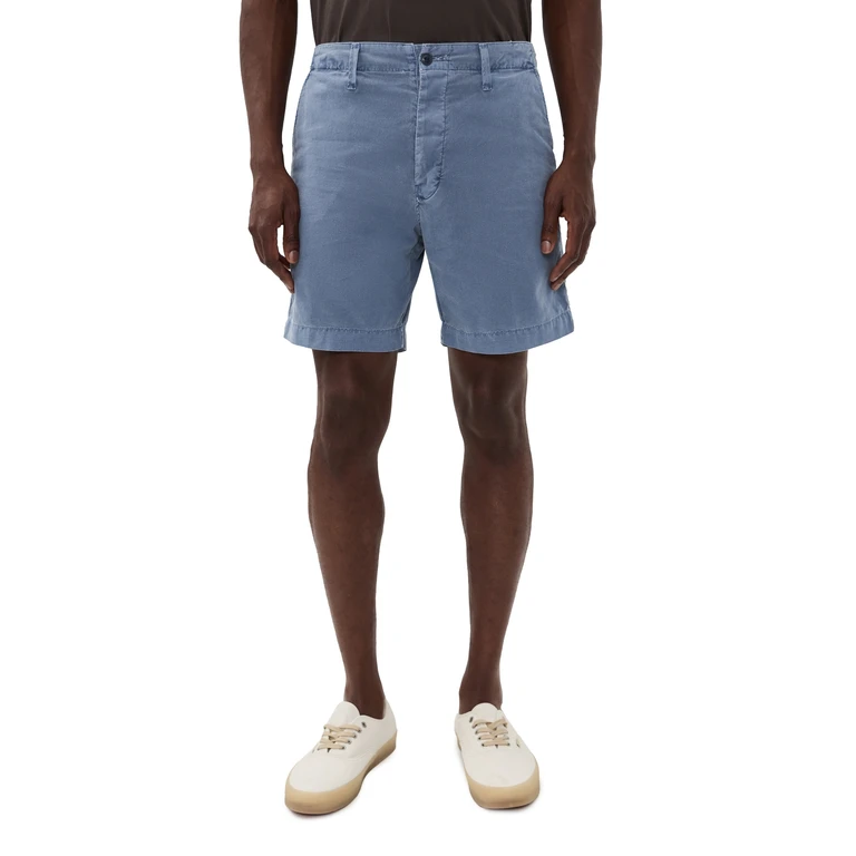 Save Khaki Cotton Relaxed Shorts 7 Union Blue 36