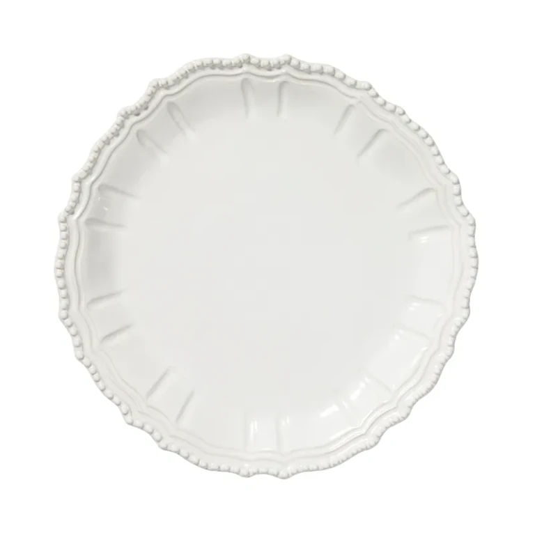 Vietri Incanto Stone White Baroque Round Platter