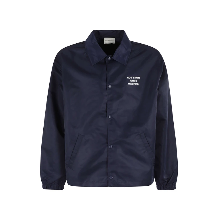 DrôLe De Monsieur La Veste Slogan Blue Nylon Giacca - Men