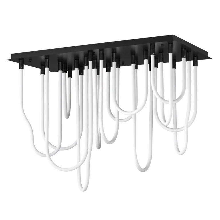 Black LED Flush Mount from the Soleil Collection