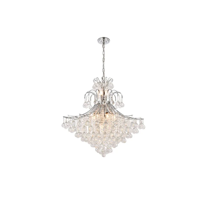 Chrome 15 Light Chandelier from the Toureg Collection