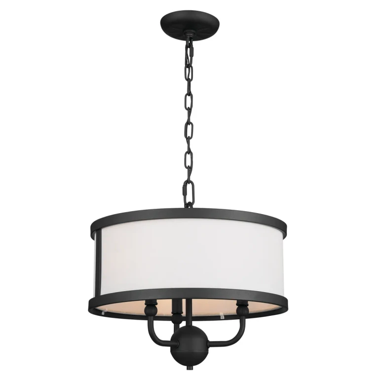 Heddle 3-Light Transitional Ceiling Light in Textured Black