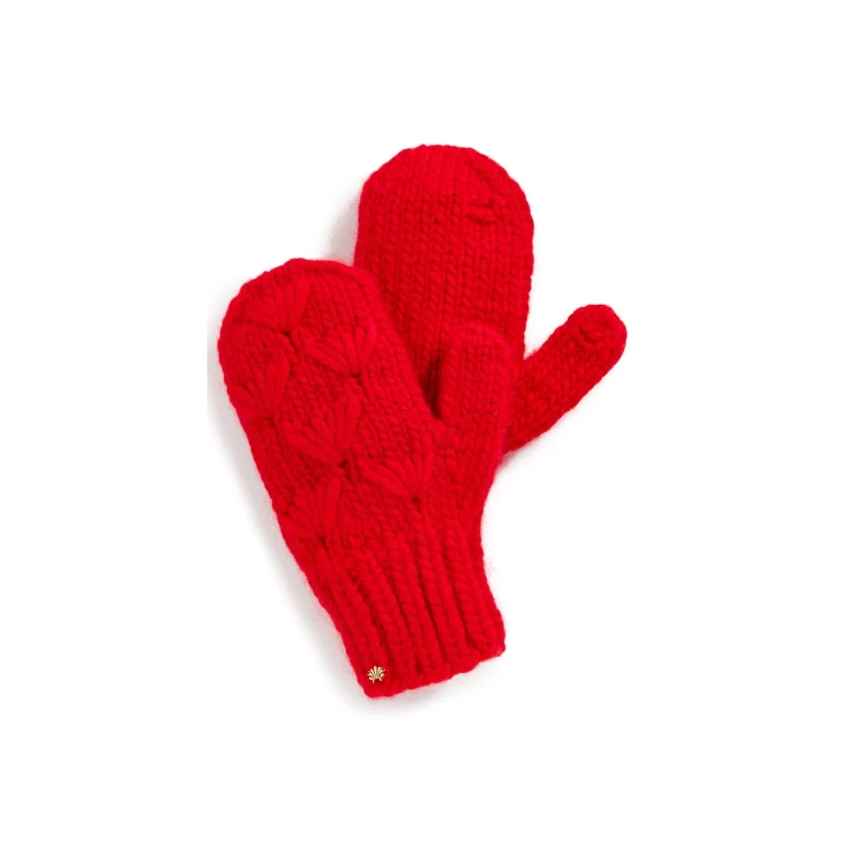 Lele Sadoughi Motley Mittens Red One Size