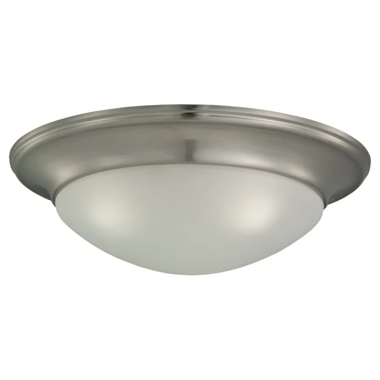 Brushed Nickel Three Light Flush Mount from the Nash Collection