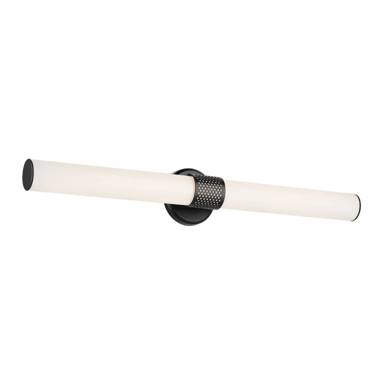 Black LED Linear Bathroom Vanity Light from the Sashi Collection