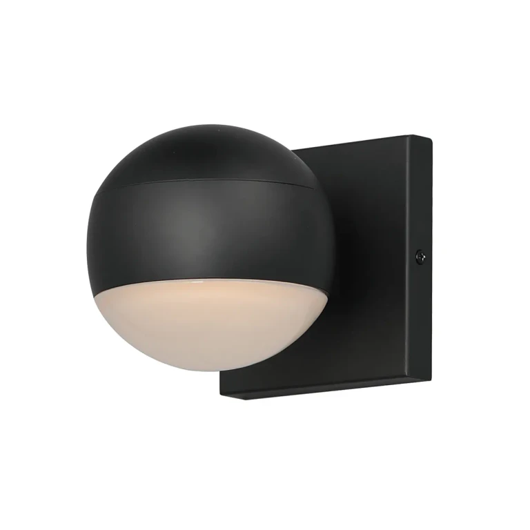 Black LED Outdoor Wall Sconce from the Modular Collection