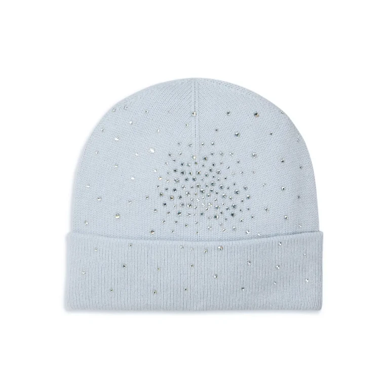 Cashmere Cuffed Jersey Knit Beanie