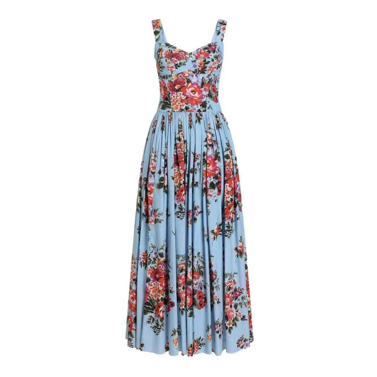 Robe longue Dolce & Gabbana à imprimé floral