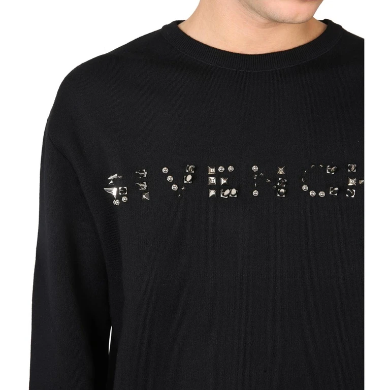 Givenchy Logo Sweater Black Cotton - Men