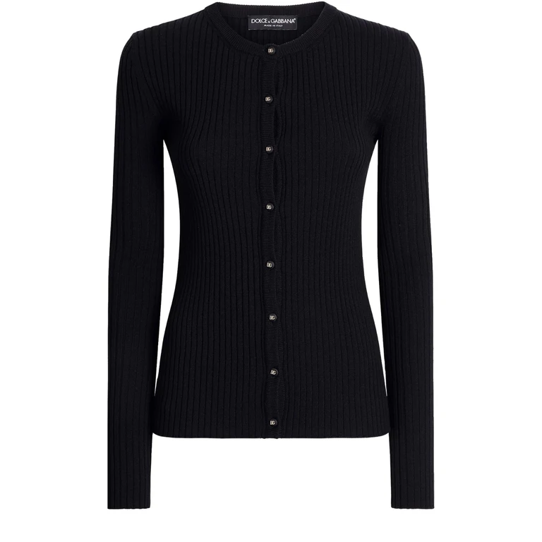 Dolce & Gabbana Cardigan Con Bottoni Black Maglia - Women