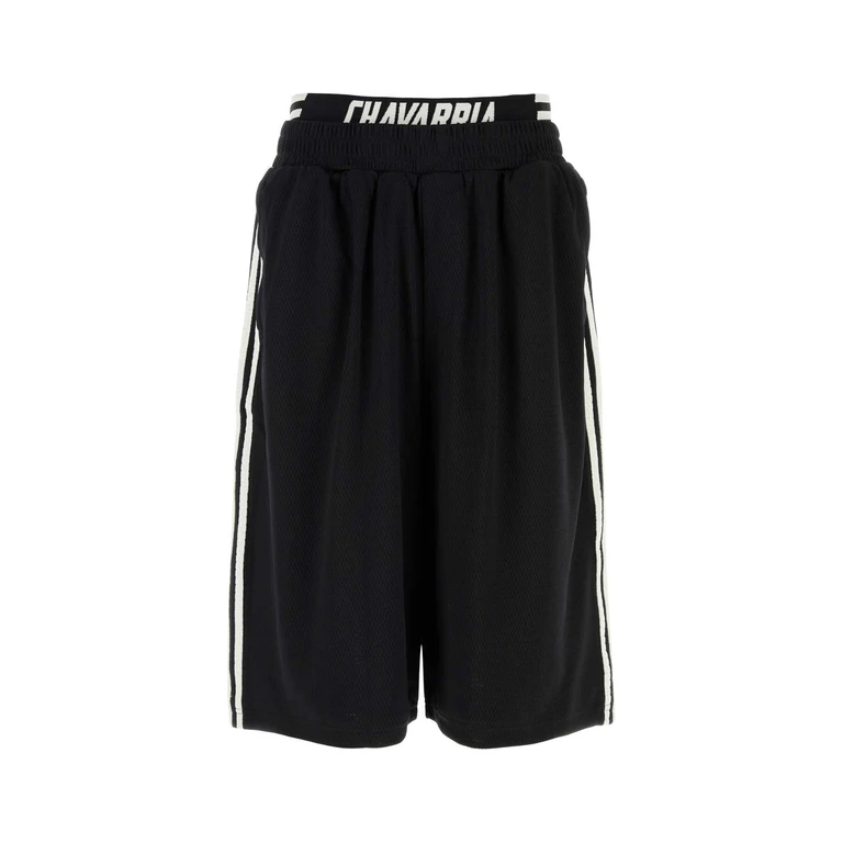 Black Mesh Adidas By Willy Chavarria Bermuda Shorts Exterior: Polyester - Men