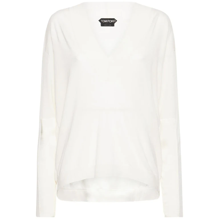 Tom Ford White Long-sleeve Shirt Elegant Versatile