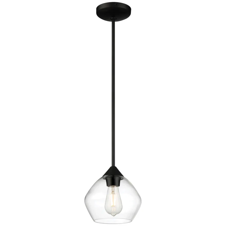 Matte Black LED Pendant from the Vintage Collection