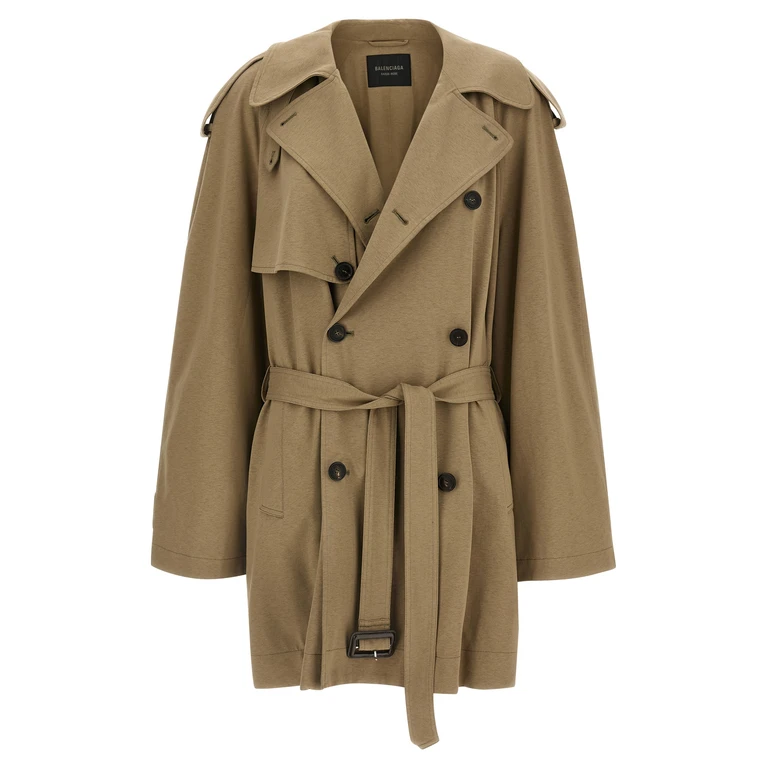 Beige Cotton Coat Clothing - Women