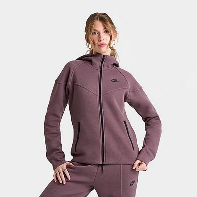 Nike Women's Sportswear Tech Fleece Windrunner Full-Zip Hoodie in Tattoo/Black Size: XS