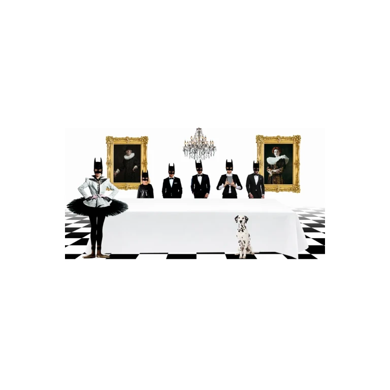 Batman Masked Figures Artwork | Andrew Martin Waiting For Dinner