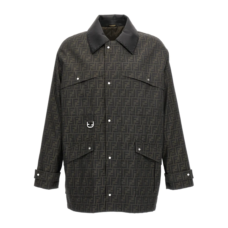 Fendi Embroidered Canvas Coat
