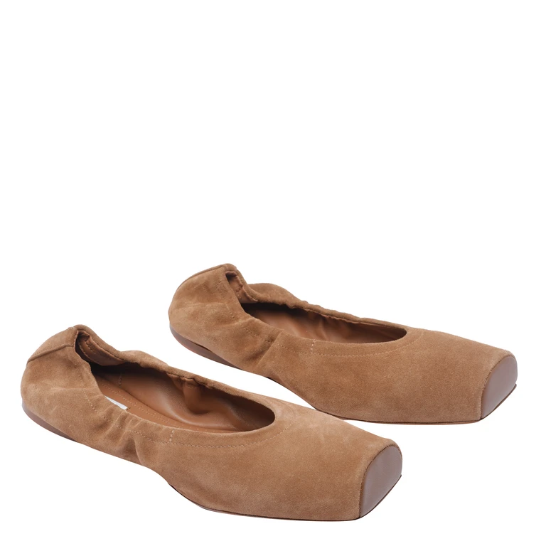 Alaia Flat Shoes Beige Suede Leather/rubber Sole - Women