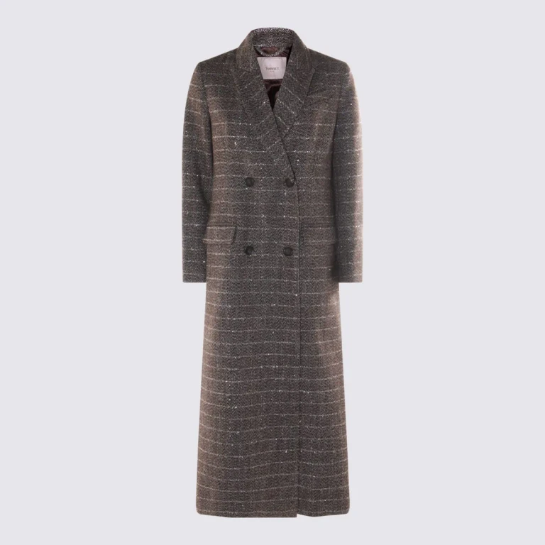 TwinSet Brown Maxi Coat