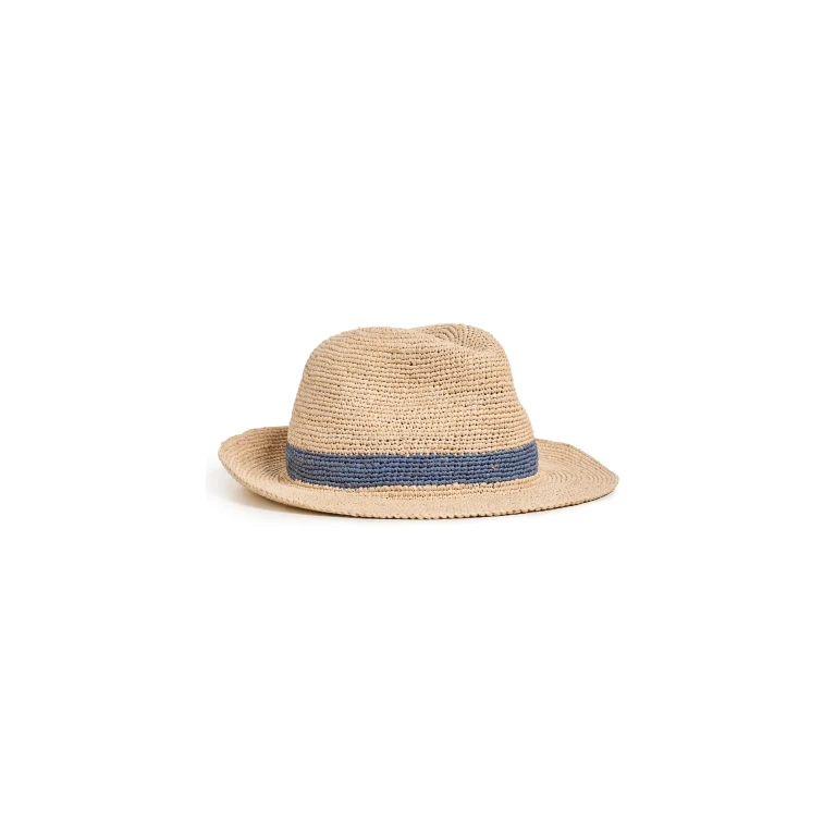 Hat Attack Frankie Fedora Hat Natural/Denim One Size