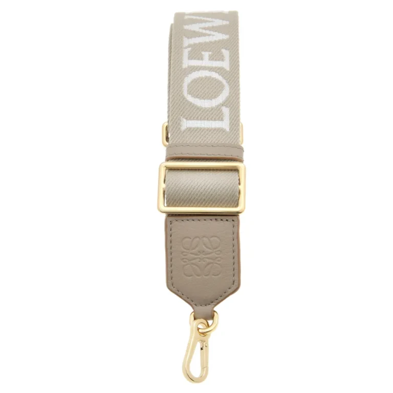 Loewe Webbing Strap In Wool And Calfskin - Ecru/Natural