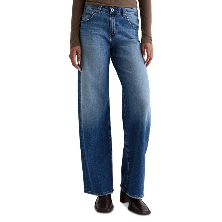 Ag Adria Low Rise Wide Leg Jeans in Headline