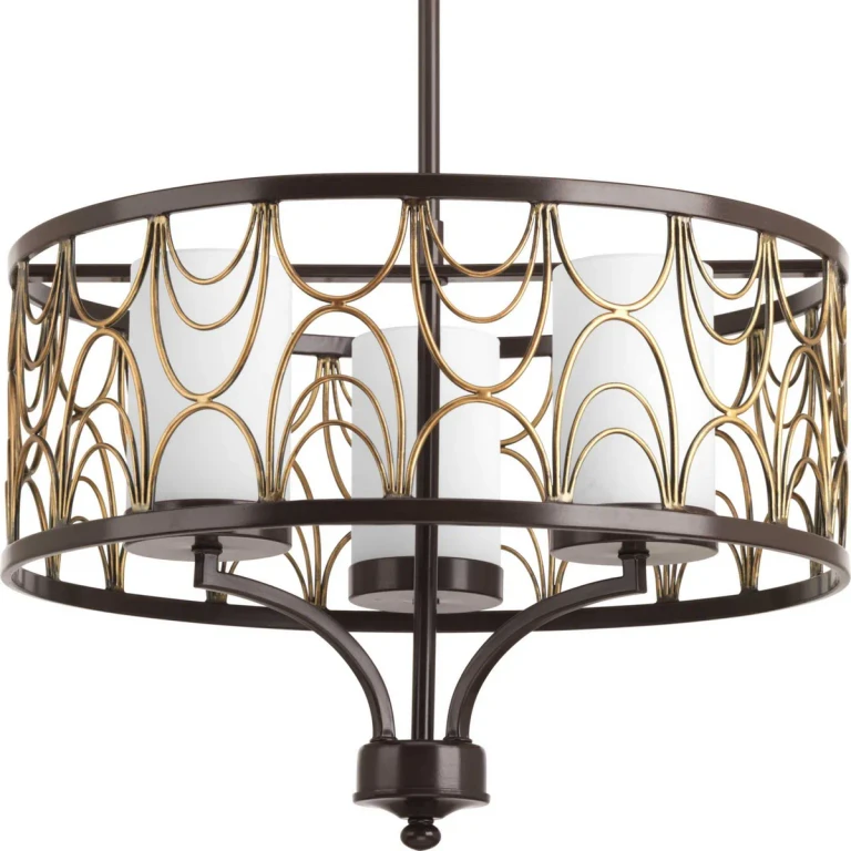 Antique Bronze Three Light Chandelier from the Cirrine Collection