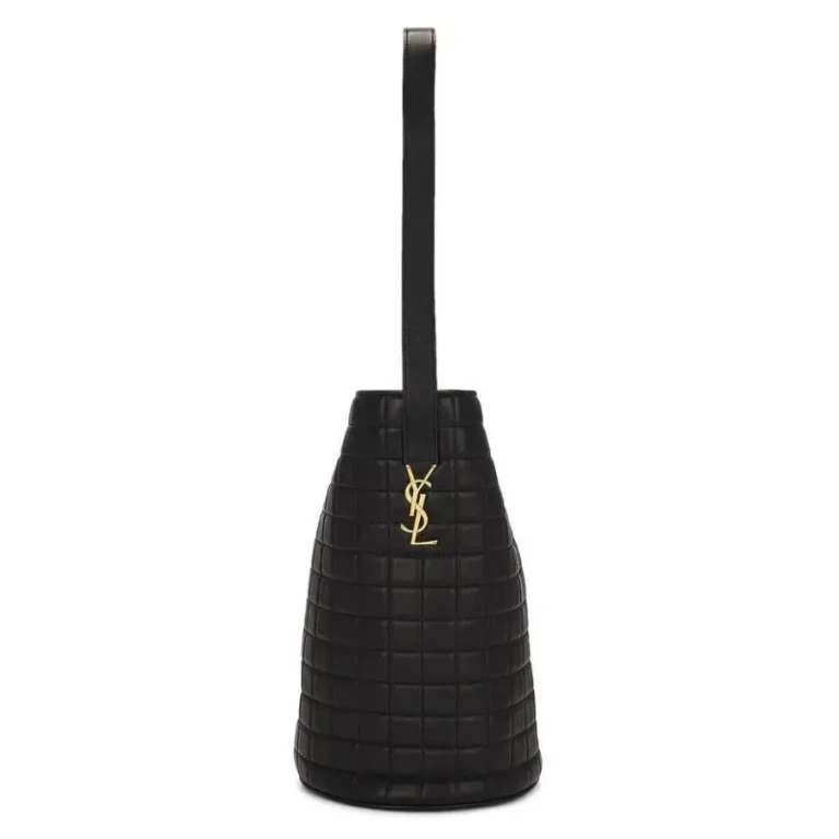 Saint Laurent New Medium Leather Bucket Bag