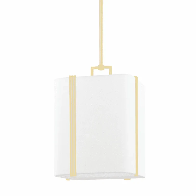 Aged Brass One Light Pendant from the Downing Collection