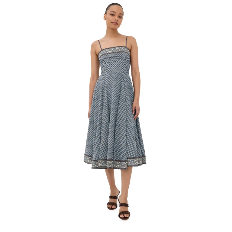 Veronica Beard Lana Dress Blue Jay Multi 10