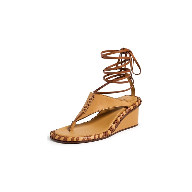 Zimmermann Alchemy Wedge Sandals Ochre 41