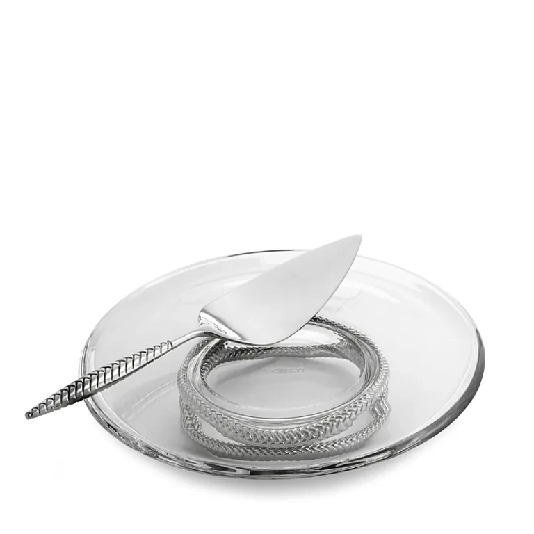 Nambe Braid Cake Plate with Server
