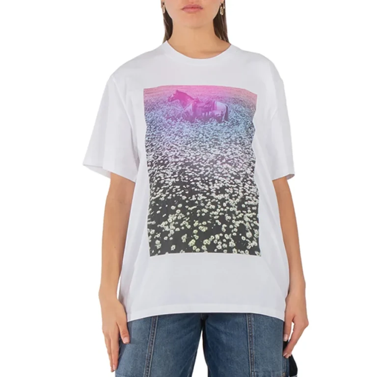 Stella McCartney Lucky Spot Daisy Field Cotton T-Shirt