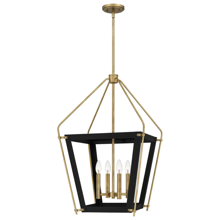 Abbeville 4-Light Pendant in Earth Black