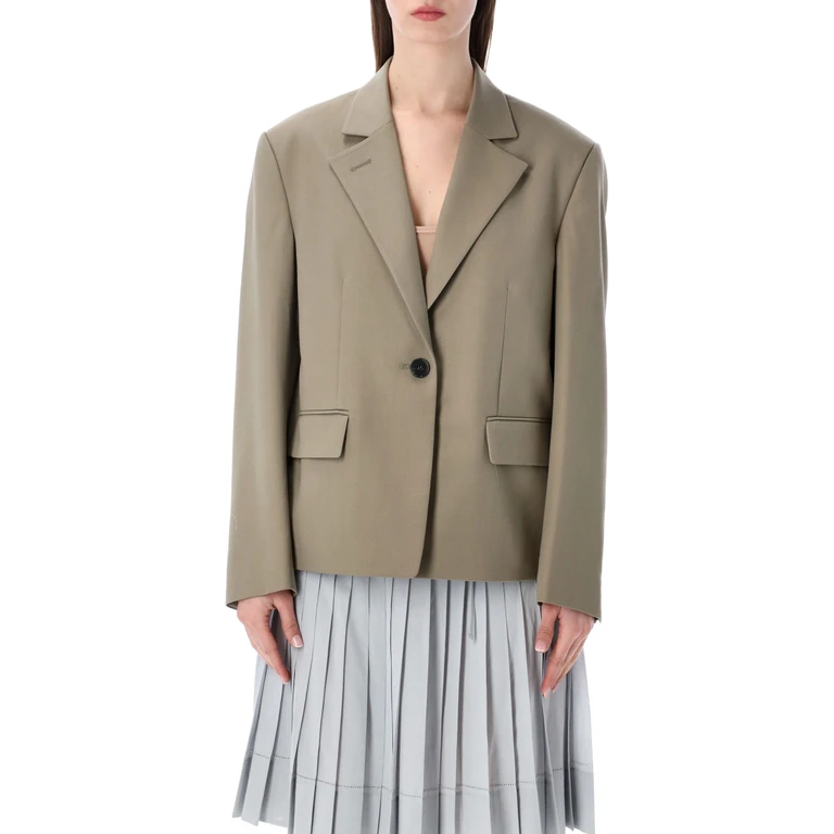 Low Classic tailored jacket Khaki Beige Wool Blazer - Women