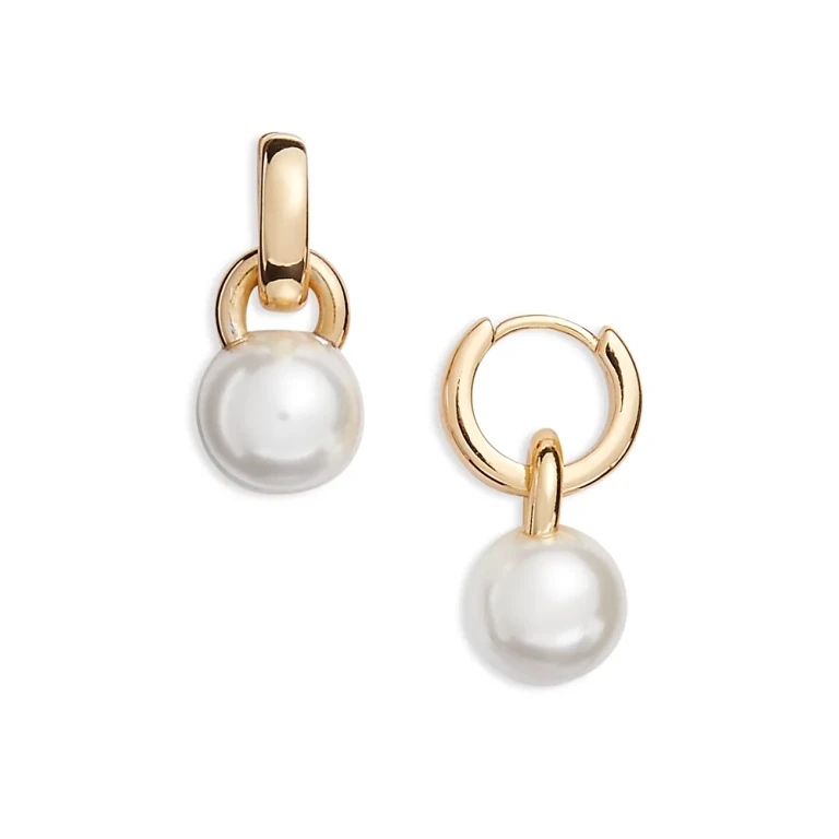 Kenneth Jay Lane Imitation Pearl Drop Earrings