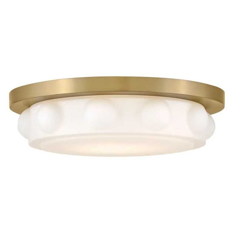 Lacquered Brass LED Flush Mount from the Zoey Collection