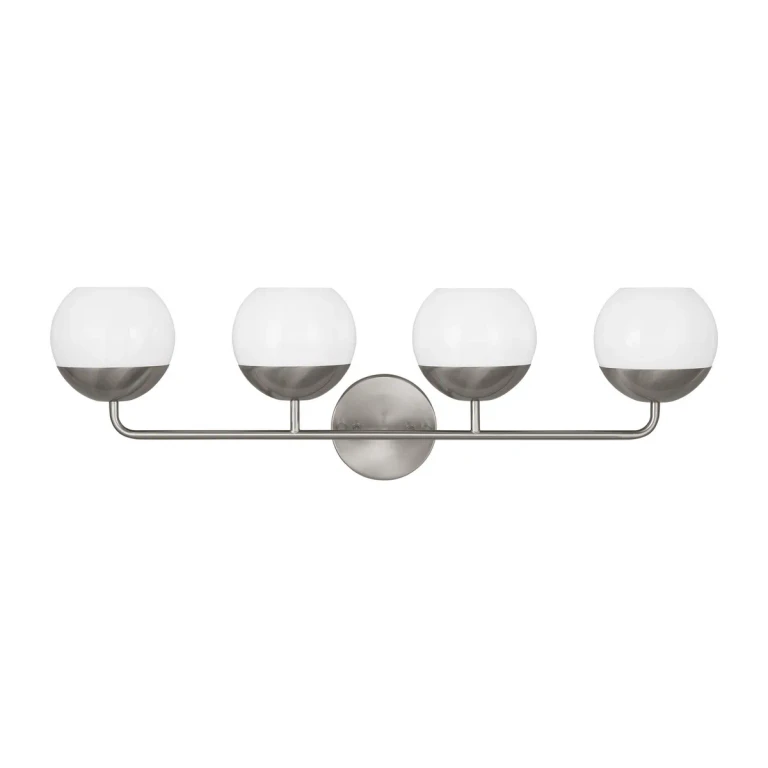 Alvin 4-Light Bathroom Vanity Light in Brushed Nickel