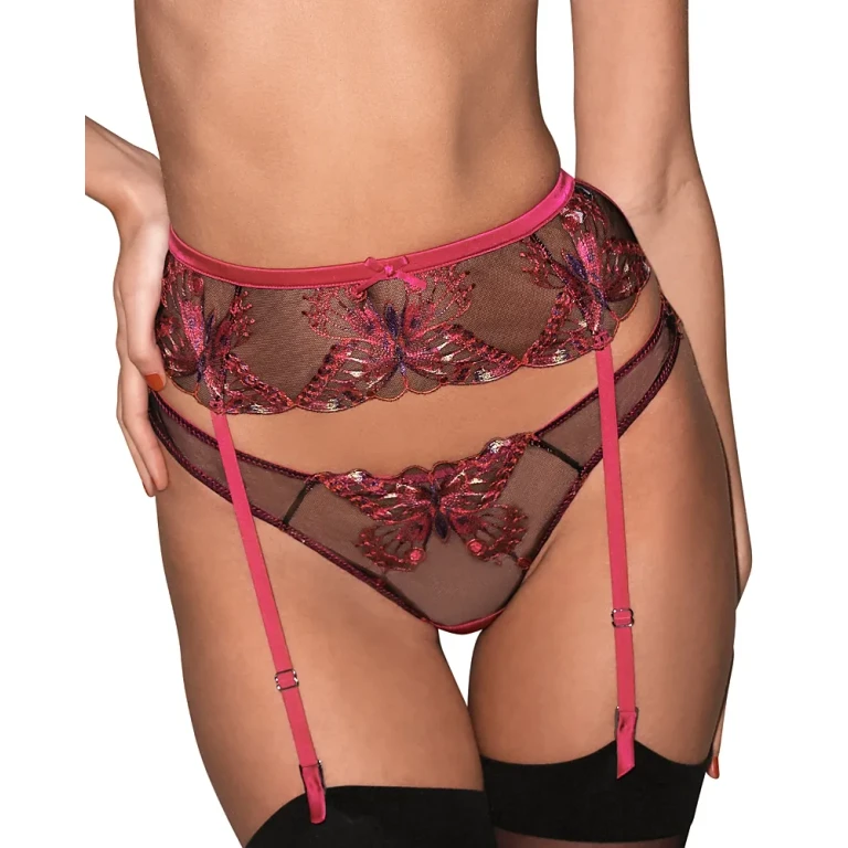 Fleur du Mal Butterfly Embroidery Cheeky Bikini