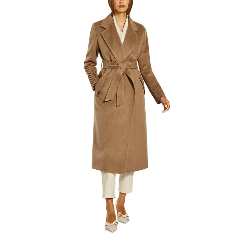 Sentaler Long Notched Collar Wrap Coat