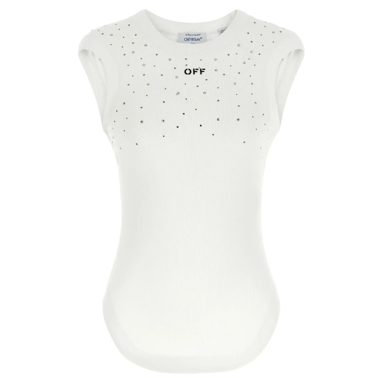 Off-White Top Swarowski
